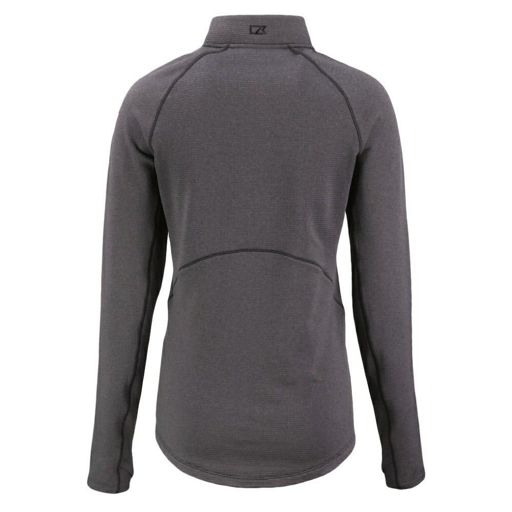 Baltimore Orioles Cutter & Buck Women's Peshastin Eco Fleece Recycled Raglan Half-Zip Top - Heather Black