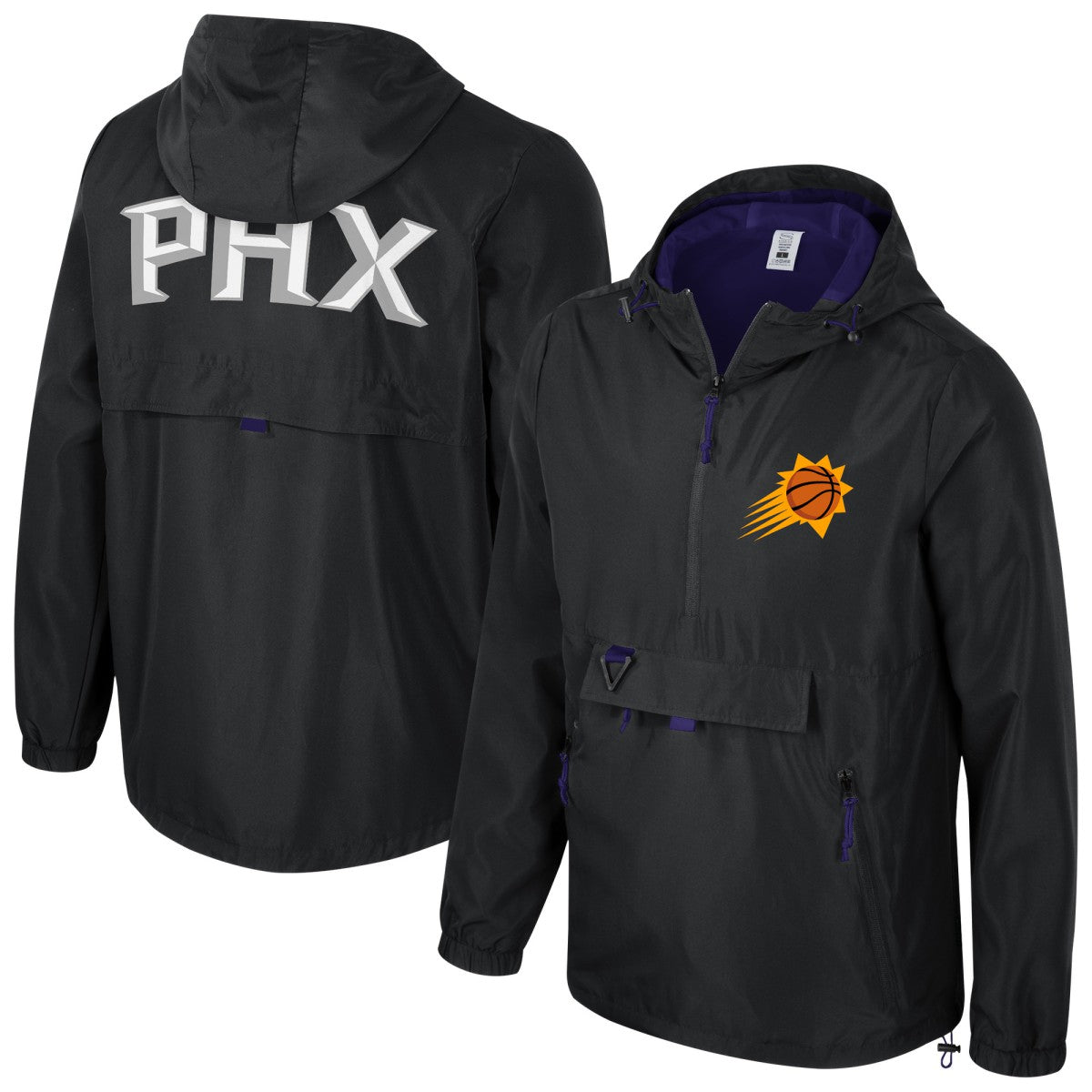 Phoenix Suns Stadium Essentials Unisex Compete Quarter-Zip Windbreaker Jacket - Black online