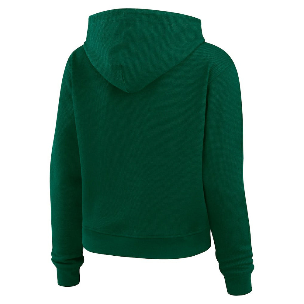 New York Jets WEAR by Erin Andrews Women's Plus Size Waffle Hoodie Pullover Top - Green online
