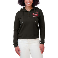 Tampa Bay Buccaneers WEAR by Erin Andrews Women's Plus Size Waffle Hoodie Pullover Top - Pewter on sale