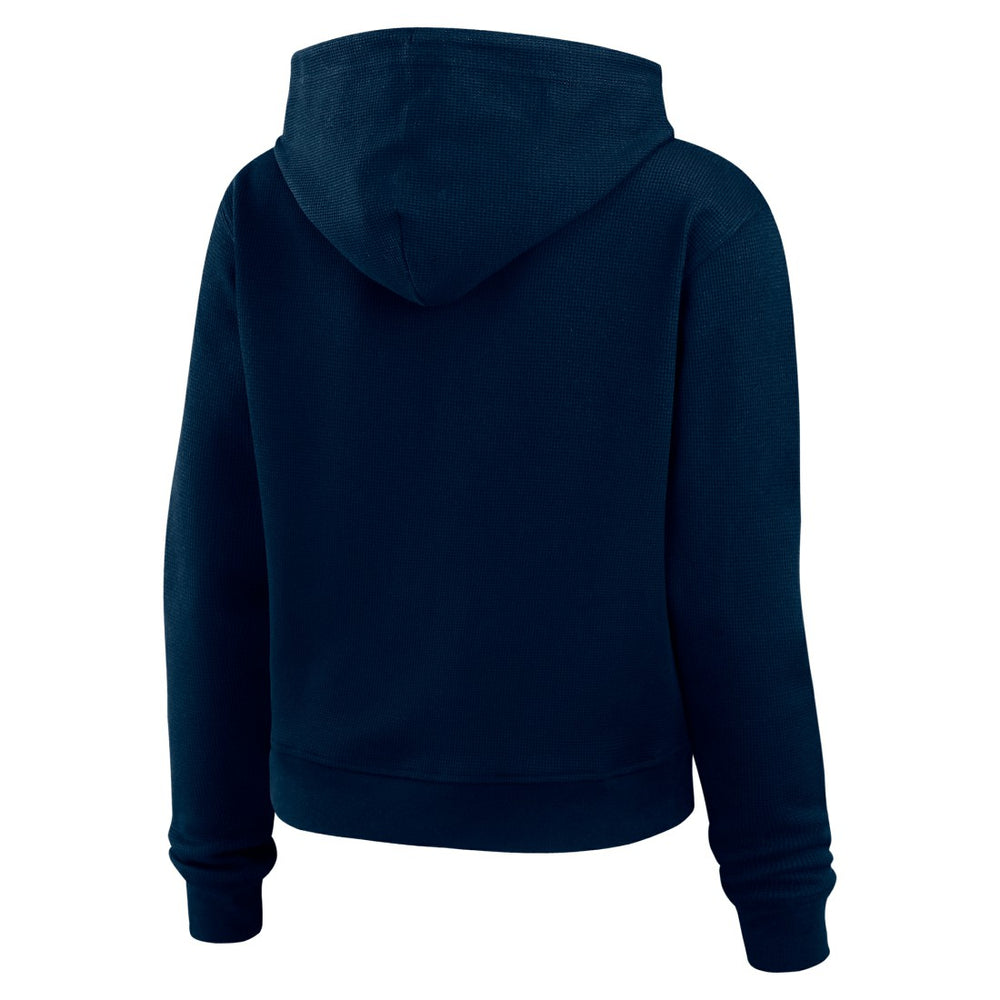 Tennessee Titans WEAR by Erin Andrews Women's Plus Size Waffle Hoodie Pullover Top - Navy sale