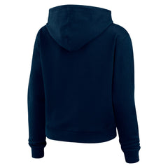 Tennessee Titans WEAR by Erin Andrews Women's Plus Size Waffle Hoodie Pullover Top - Navy sale