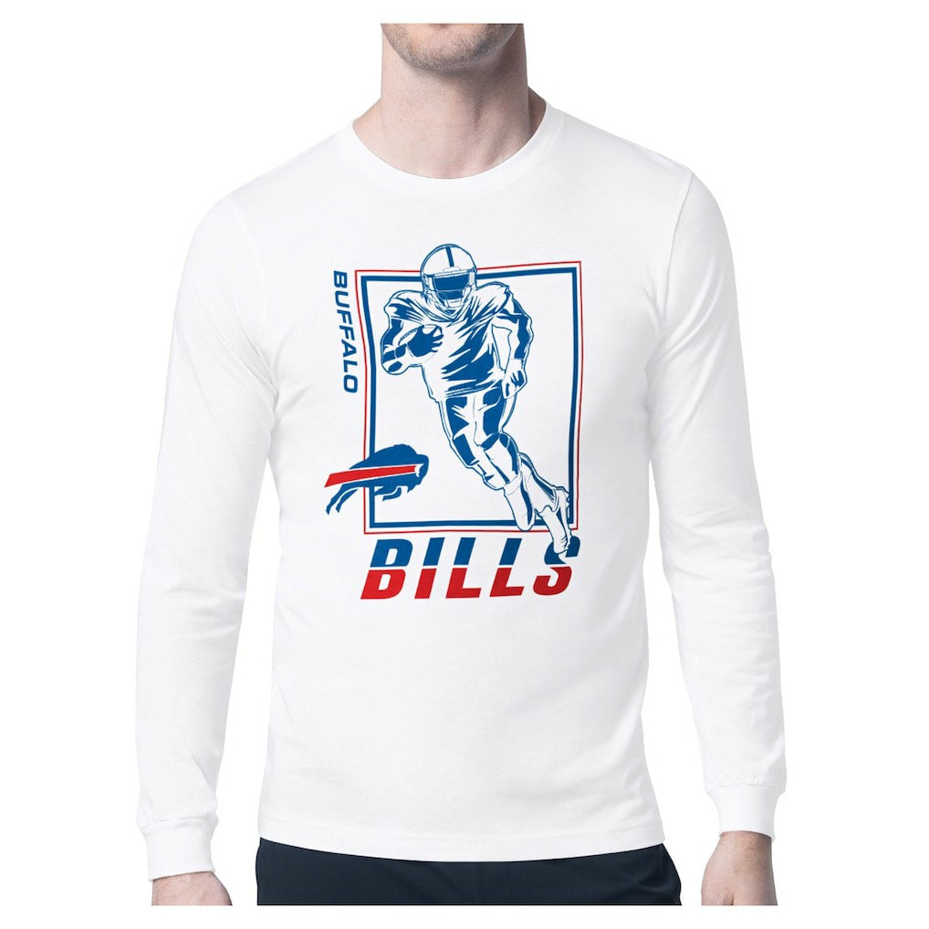 Buffalo Bills Starter Player Grid Graphic Long Sleeve T-Shirt - White discount