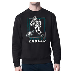 Philadelphia Eagles Starter Player Grid Pullover Sweatshirt - Black outlet