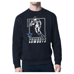 Dallas Cowboys Starter Player Grid Pullover Sweatshirt - Navy outlet
