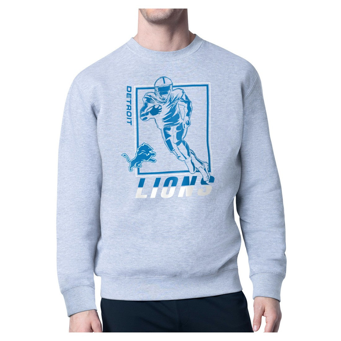 Detroit Lions Starter Player Grid Pullover Sweatshirt - Heather Gray online