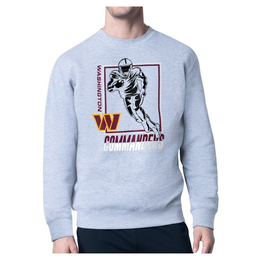 Washington Commanders Starter Player Grid Pullover Sweatshirt - Heather Gray cheap
