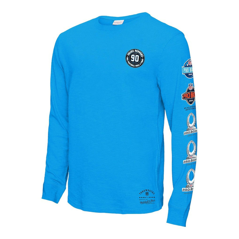 Julius Peppers Carolina Panthers Pro Bowl Long Sleeve T-Shirt – Blue on sale