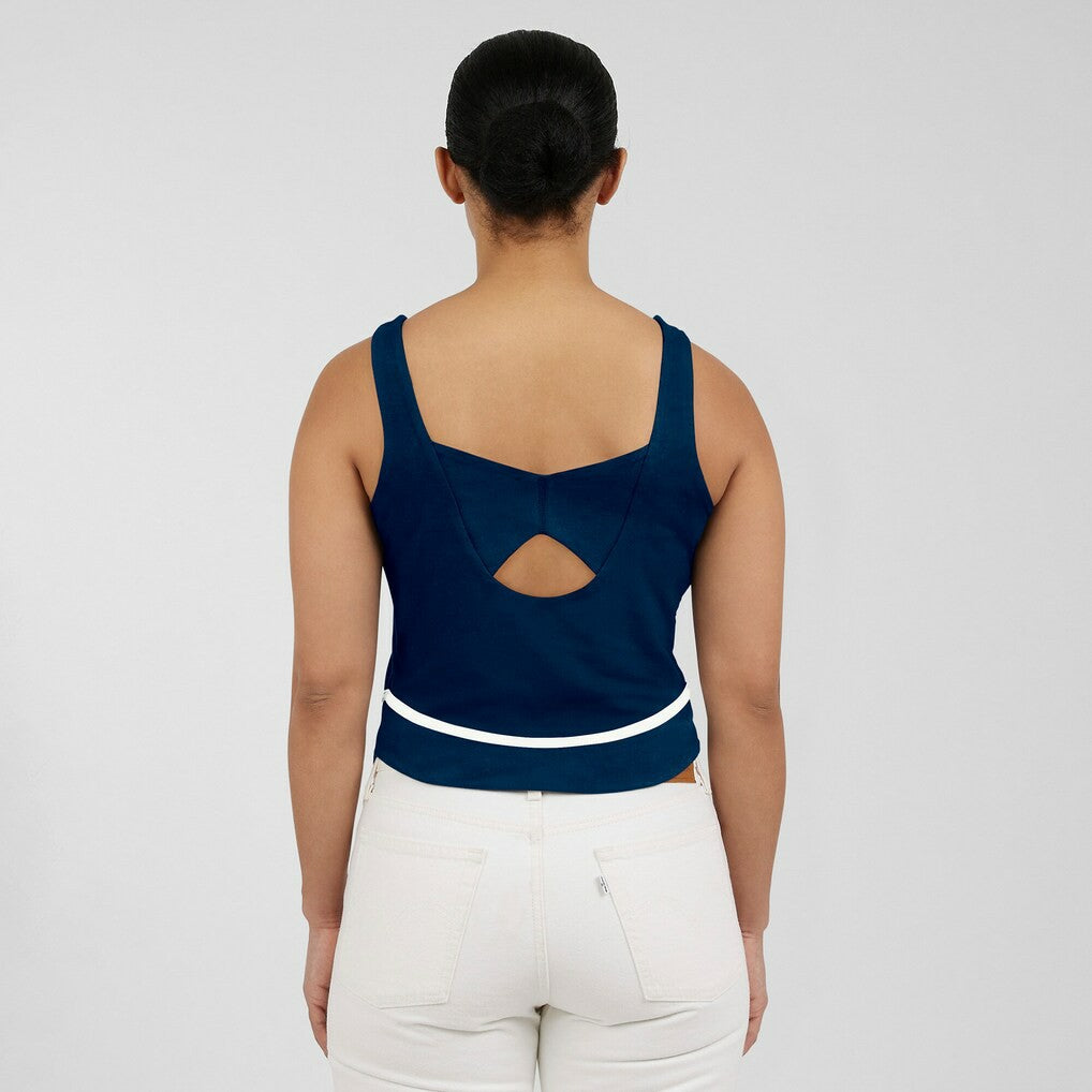 Dallas Cowboys WEAR by Erin Andrews Women's Square Neck Tank Top - Navy on sale