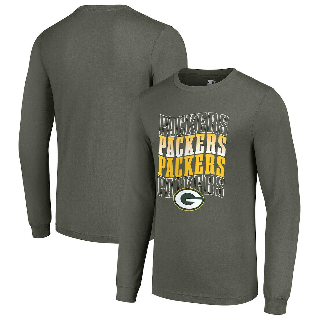 Green Bay Packers Starter Team Name Graphic Long Sleeve T-Shirt - Olive discount