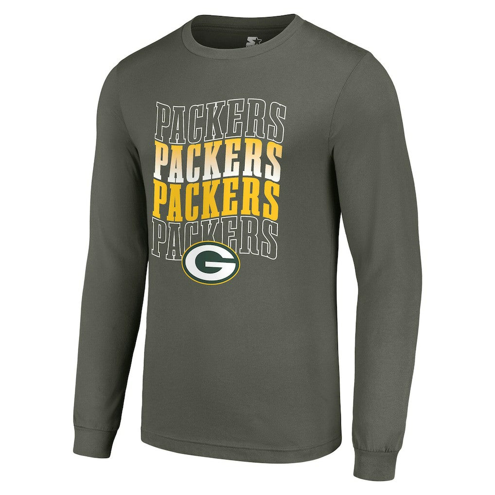 Green Bay Packers Starter Team Name Graphic Long Sleeve T-Shirt - Olive discount
