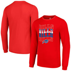 Buffalo Bills Starter Team Name Graphic Long Sleeve T-Shirt - Red discount