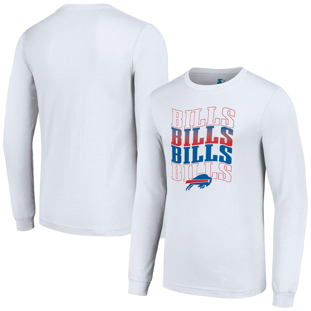 Buffalo Bills Starter Team Name Graphic Long Sleeve T-Shirt - White cheap