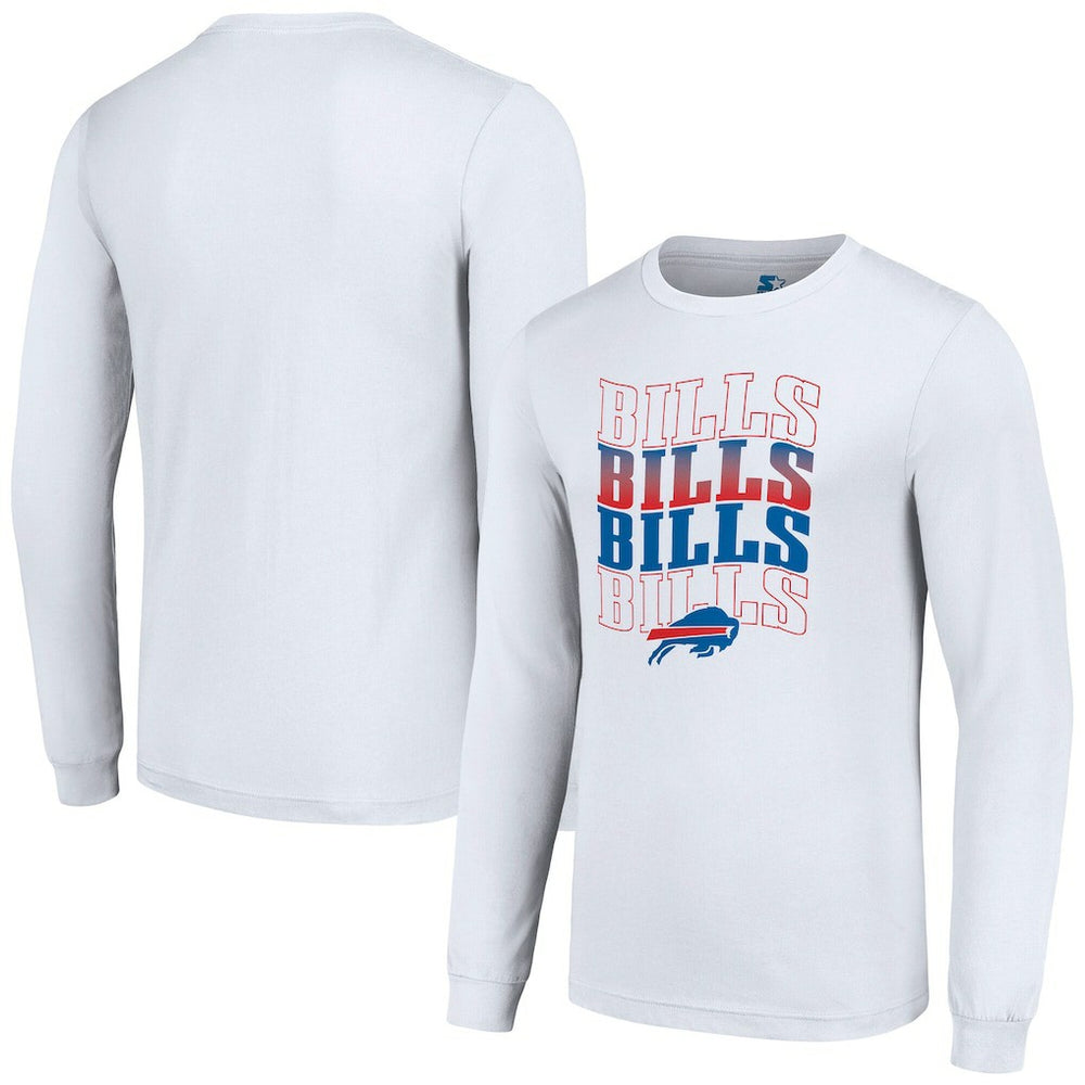 Buffalo Bills Starter Team Name Graphic Long Sleeve T-Shirt - White cheap