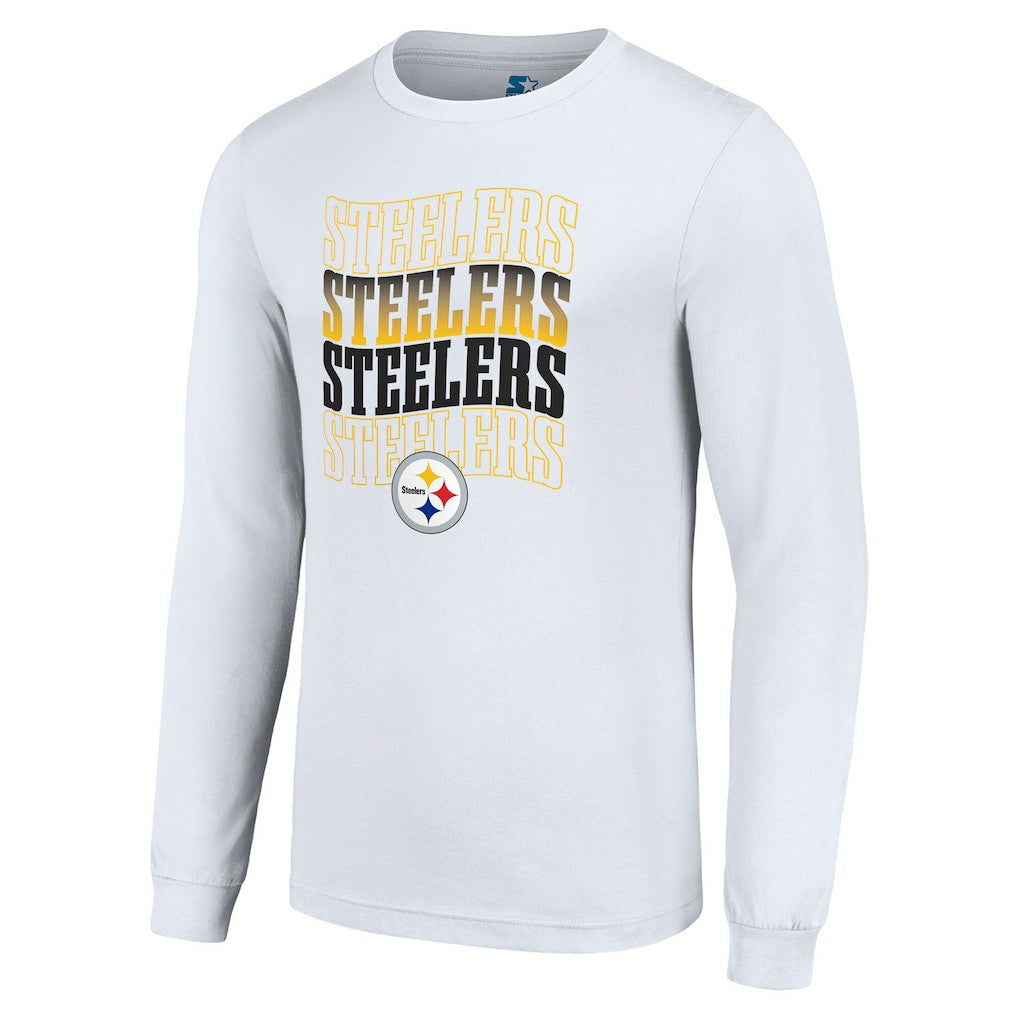 Pittsburgh Steelers Starter Team Name Graphic Long Sleeve T-Shirt - White outlet