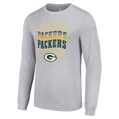 Green Bay Packers Starter Team Name Graphic Long Sleeve T-Shirt - Heather Gray cheap