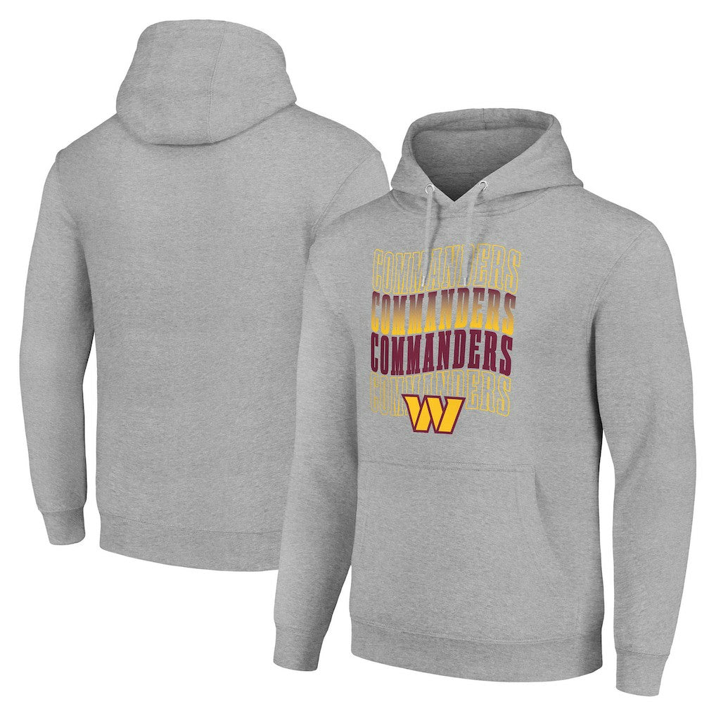 Washington Commanders Starter Four Team Name Logo Fleece Pullover Hoodie - Heather Gray outlet