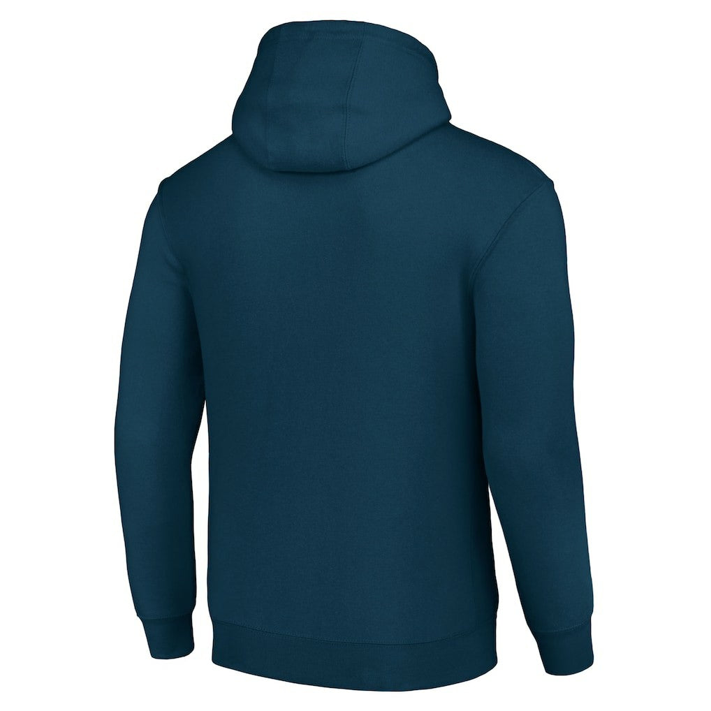 Denver Broncos Starter Four Team Name Logo Fleece Pullover Hoodie - Navy outlet