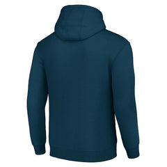 Denver Broncos Starter Four Team Name Logo Fleece Pullover Hoodie - Navy outlet