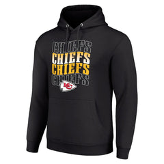 Kansas City Chiefs Starter Four Team Name Logo Fleece Pullover Hoodie - Black discount