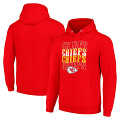 Kansas City Chiefs Starter Four Team Name Logo Fleece Pullover Hoodie - Red discount