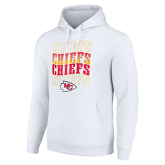 Kansas City Chiefs Starter Four Team Name Logo Fleece Pullover Hoodie - White sale
