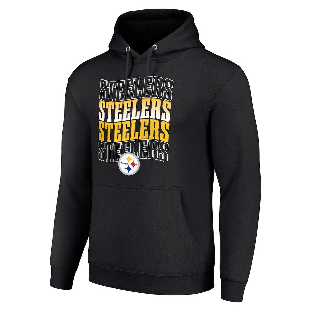 Pittsburgh Steelers Starter Four Team Name Logo Fleece Pullover Hoodie - Black online