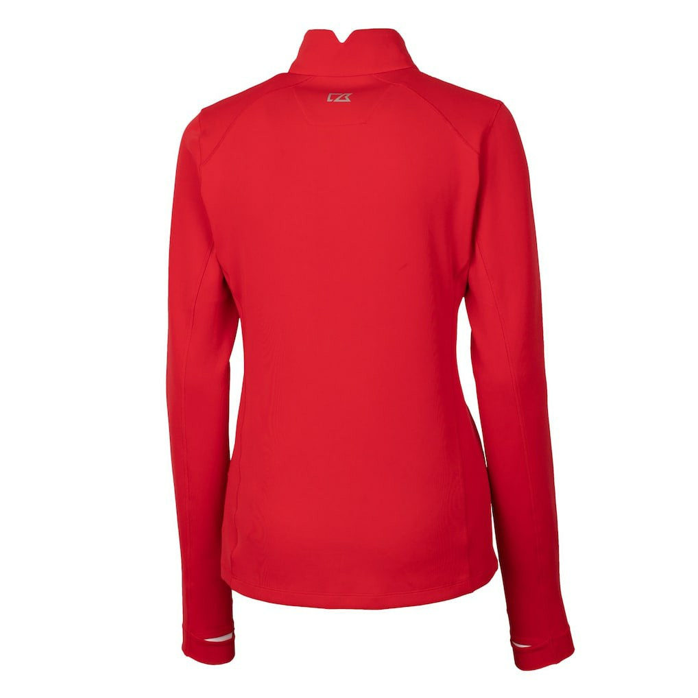 Buffalo Bills Cutter & Buck Women's Traverse Stretch Quarter-Zip Pullover Top - Red on sale
