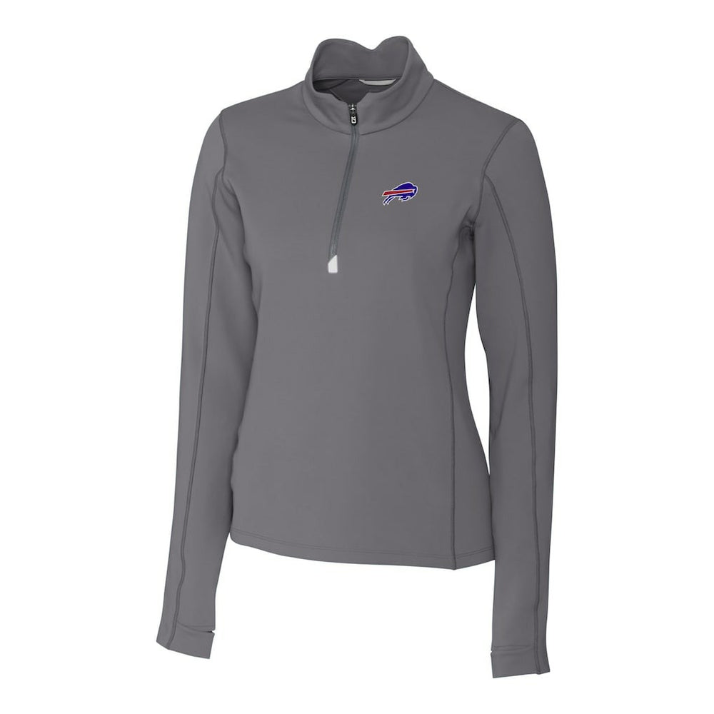 Buffalo Bills Cutter & Buck Women's Traverse Stretch Quarter-Zip Pullover Top - Gray cheap