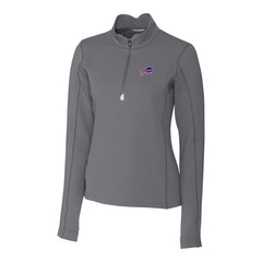 Buffalo Bills Cutter & Buck Women's Traverse Stretch Quarter-Zip Pullover Top - Gray cheap