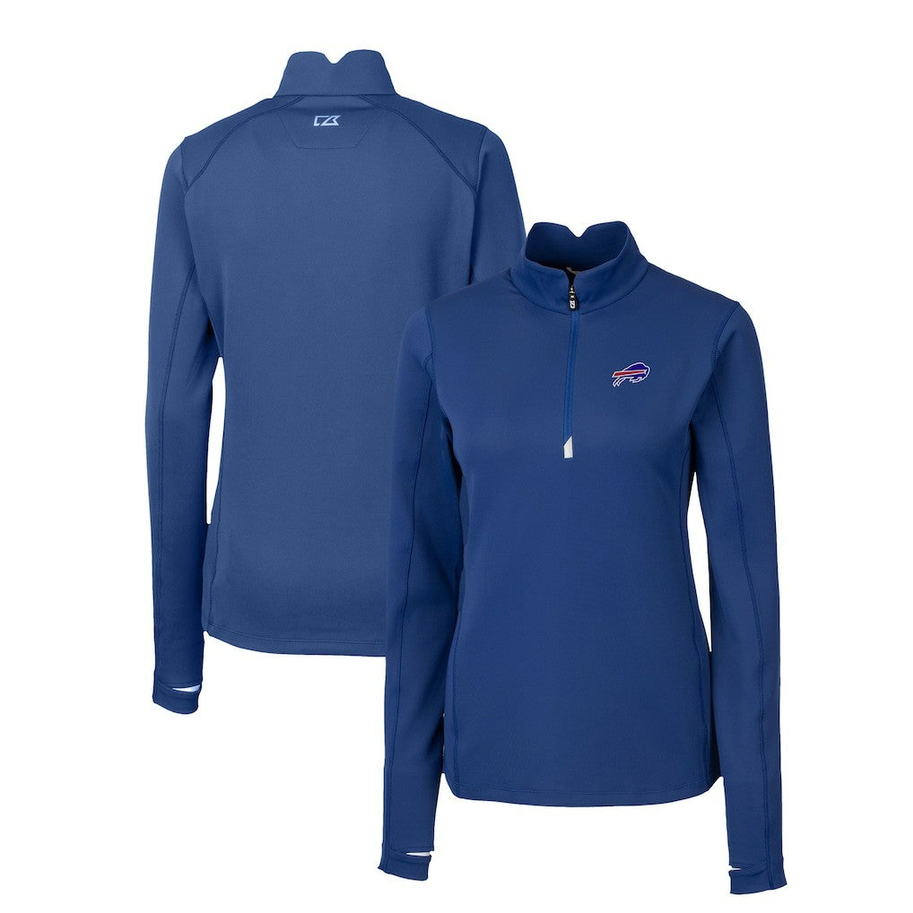 Buffalo Bills Cutter & Buck Women's Traverse Stretch Quarter-Zip Pullover Top - Royal sale