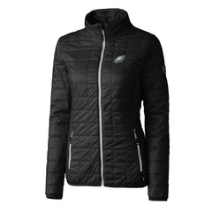 Philadelphia Eagles Cutter & Buck Women's Rainier PrimaLoft Eco Insulated Full-Zip Puffer Jacket - Black on sale