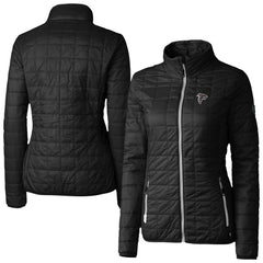 Atlanta Falcons Cutter & Buck Women's Rainier PrimaLoft Eco Insulated Full-Zip Puffer Jacket - Black on sale