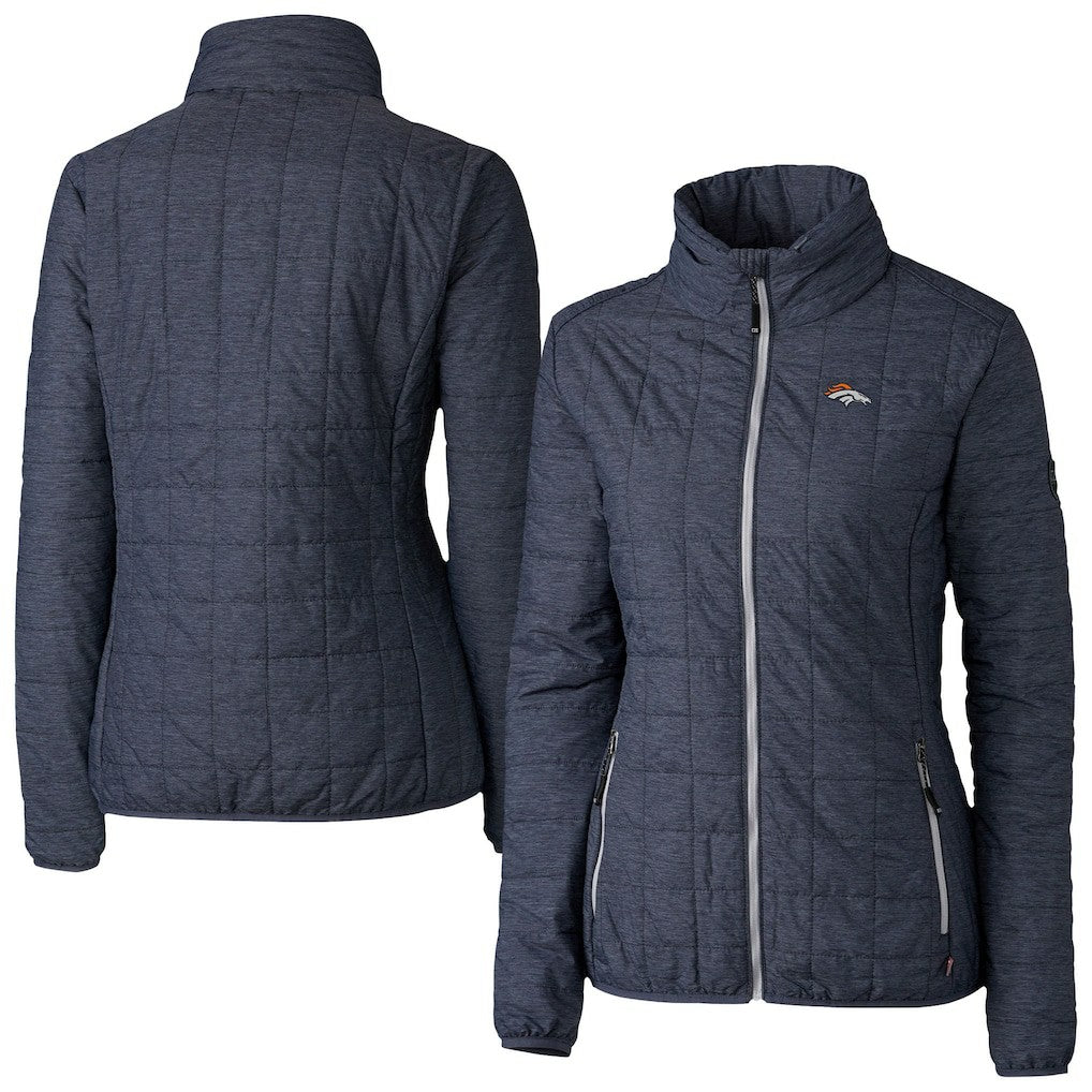 Denver Broncos Cutter & Buck Women's Rainier PrimaLoft Eco Insulated Full-Zip Puffer Jacket - Navy outlet