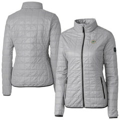 Green Bay Packers Cutter & Buck Women's Rainier PrimaLoft Eco Insulated Full-Zip Puffer Jacket - Gray outlet