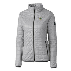 Green Bay Packers Cutter & Buck Women's Rainier PrimaLoft Eco Insulated Full-Zip Puffer Jacket - Gray outlet