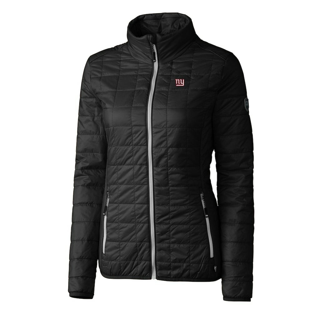 New York Giants Cutter & Buck Women's Rainier PrimaLoft Eco Insulated Full-Zip Puffer Jacket - Black on sale