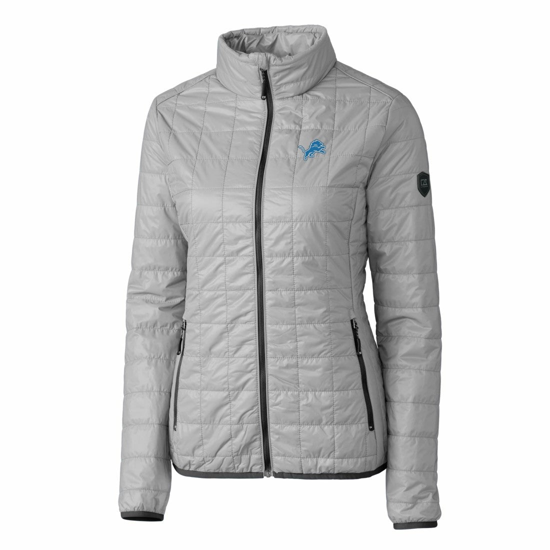 Detroit Lions Cutter & Buck Women's Rainier PrimaLoft Eco Insulated Full-Zip Puffer Jacket - Gray outlet