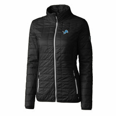 Detroit Lions Cutter & Buck Women's Rainier PrimaLoft Eco Insulated Full-Zip Puffer Jacket - Black for sale