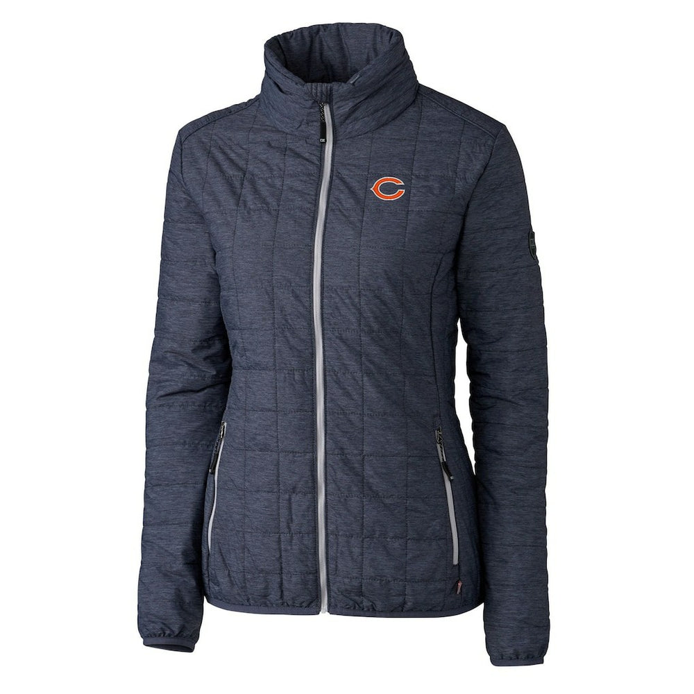 Chicago Bears Cutter & Buck Women's Rainier PrimaLoft Eco Insulated Full-Zip Puffer Jacket - Navy sale