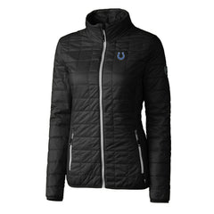 Indianapolis Colts Cutter & Buck Women's Rainier PrimaLoft Eco Insulated Full-Zip Puffer Jacket - Black for sale