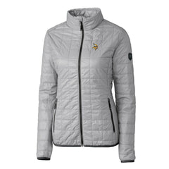 Minnesota Vikings Cutter & Buck Women's Rainier PrimaLoft Eco Insulated Full-Zip Puffer Jacket - Gray for sale