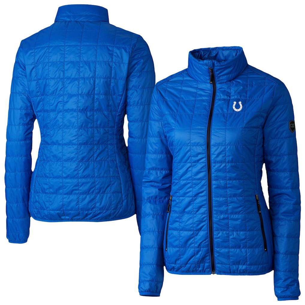 Indianapolis Colts Cutter & Buck Women's Rainier PrimaLoft Eco Insulated Full-Zip Puffer Jacket - Royal online