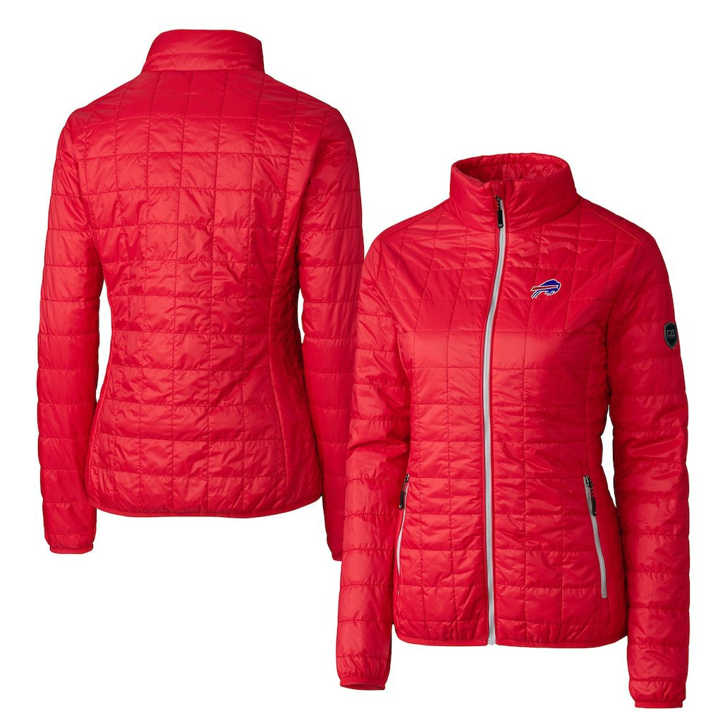 Buffalo Bills Cutter & Buck Women's Rainier PrimaLoft Eco Insulated Full-Zip Puffer Jacket - Red online