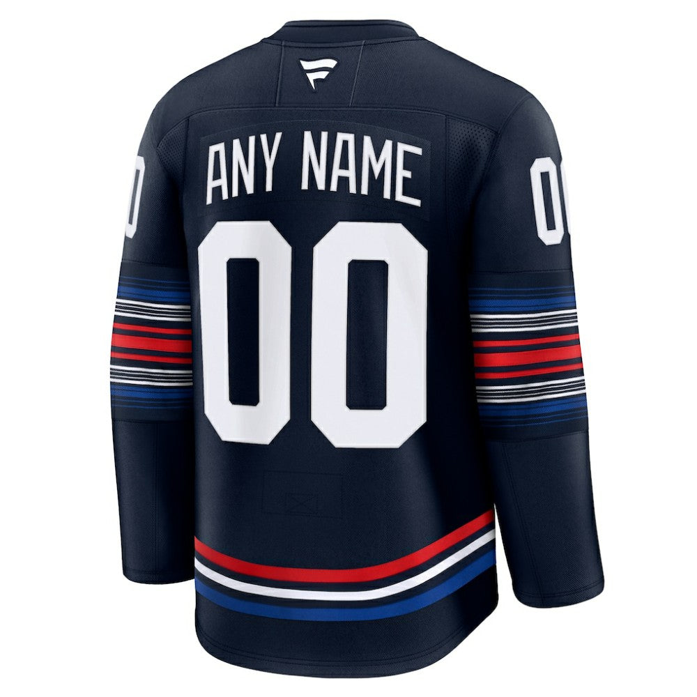 New York Rangers Fanatics Alternate Premium Custom Jersey Navy