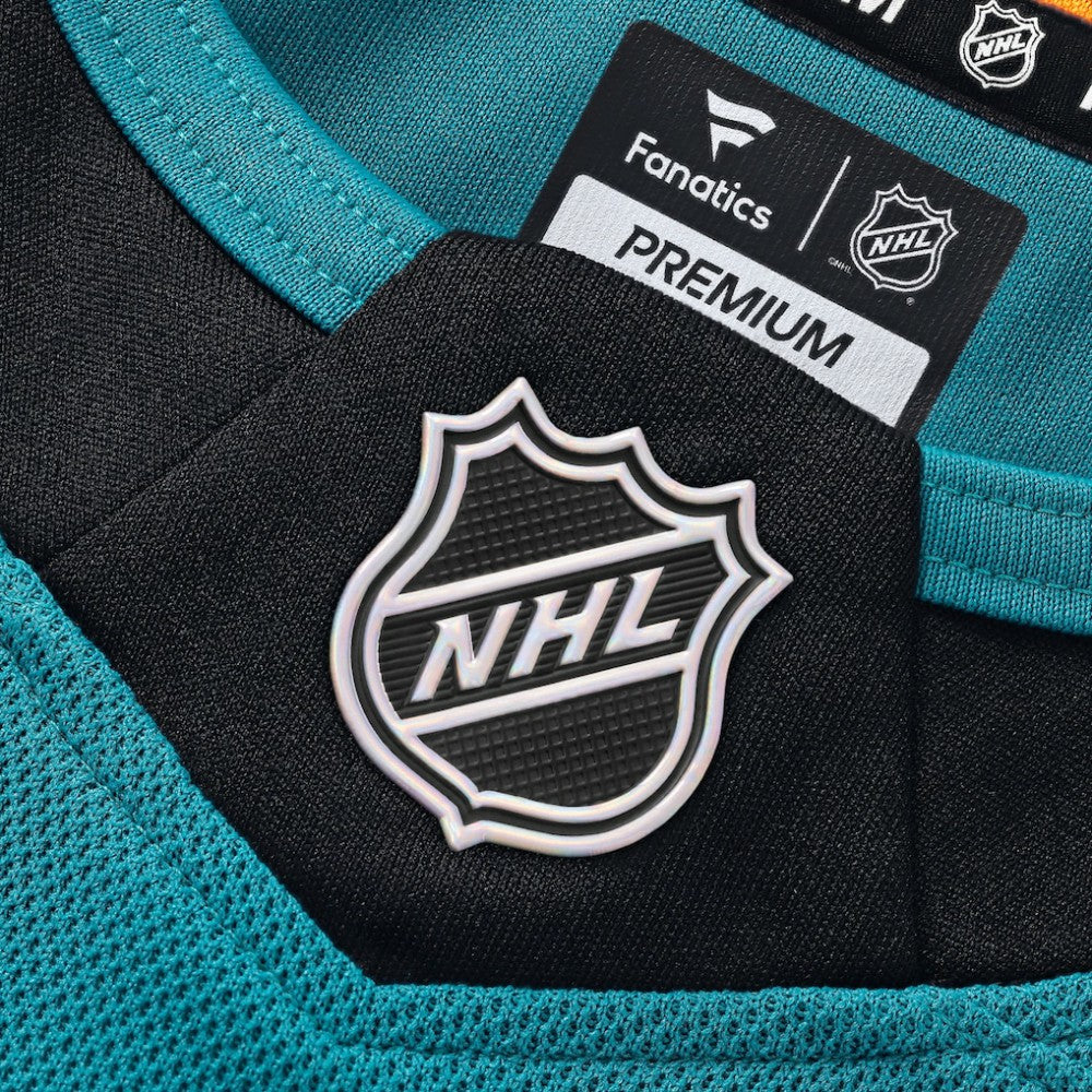 San Jose Sharks Fanatics Home Premium Custom Jersey Teal