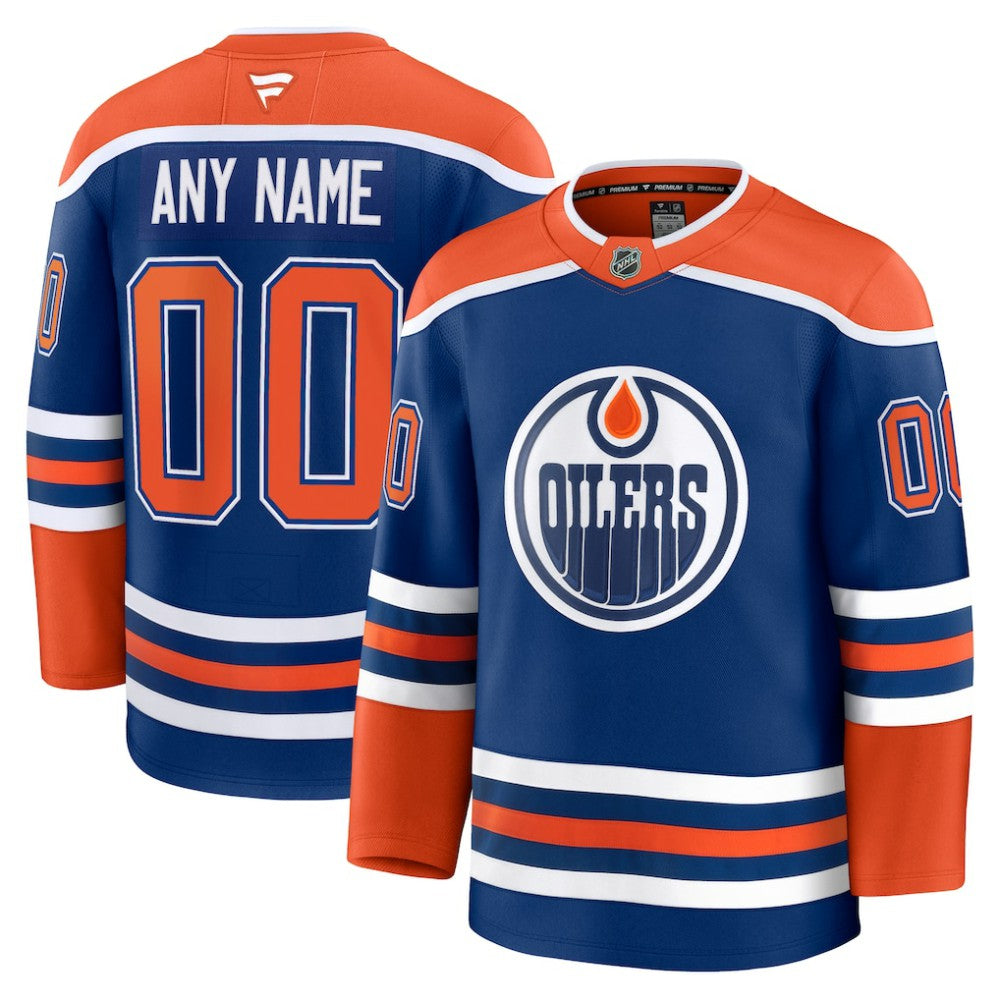 Edmonton Oilers Fanatics Home Premium Custom Jersey Royal
