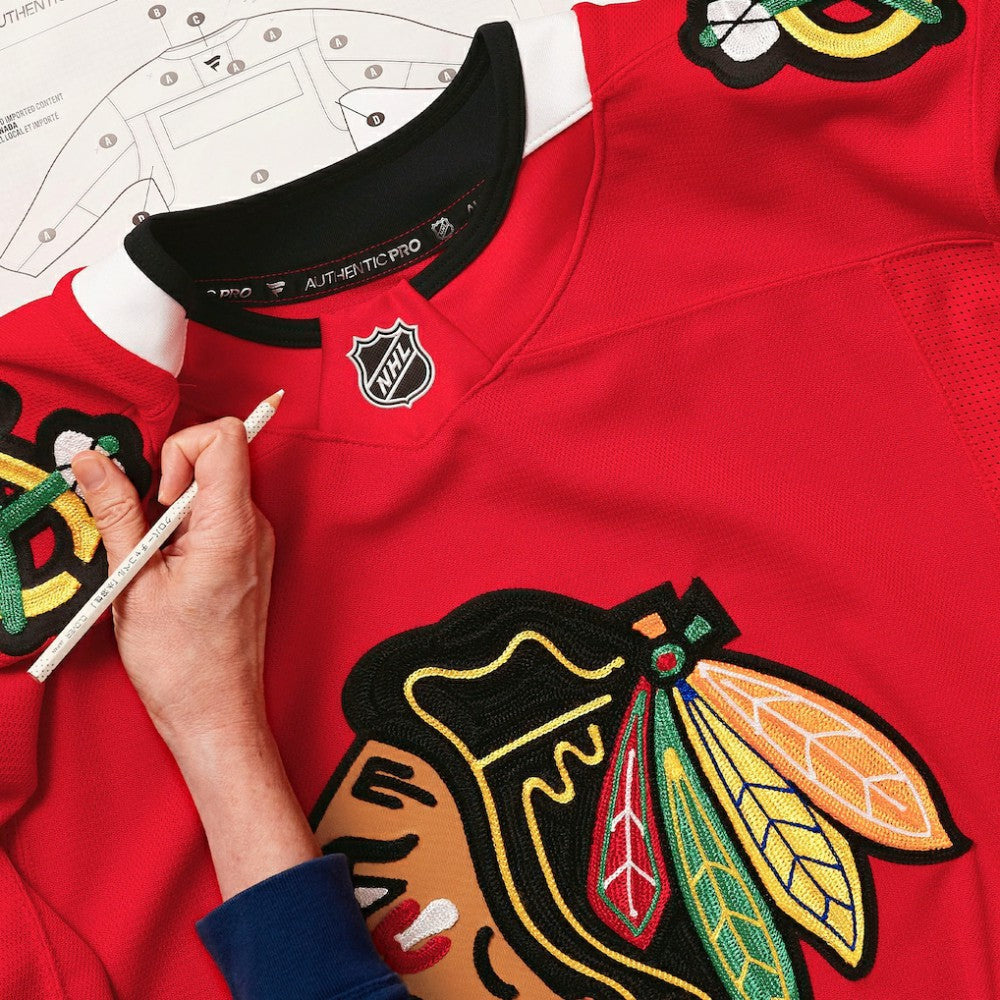 Chicago Blackhawks Fanatics Home Authentic Pro Custom Jersey Red