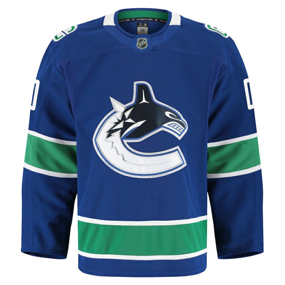 Vancouver Canucks Fanatics Home Authentic Pro Custom Jersey Blue