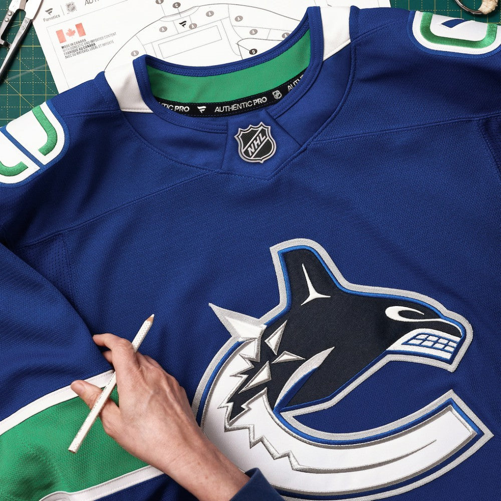 Vancouver Canucks Fanatics Home Authentic Pro Custom Jersey Blue